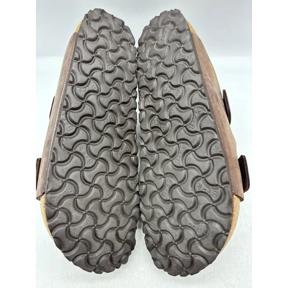 Birkenstock Arizona Leather Mocha Soft Footbed Sandals Shoes Women’s 11 Mens 9